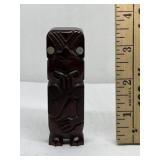 hand-carved wooden Maori Tiki figurine, New