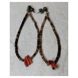Beaded dangle earrings