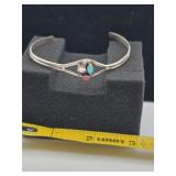 Navajo Turquoise and Sterling Cuff Bracelet 5