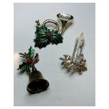 Christmas brooches