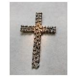 Silver native American nugget cross   pen