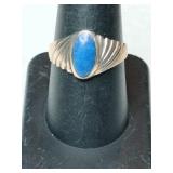 Silver turquoise ring.  Marked 925 Size 8  .105oz