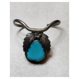 Native American turquoise cuff bracelet unmarked