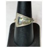 Silver wrap around Ring marked alpaca Mexico