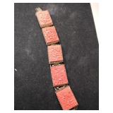 Oriental parked Coral panel bracelet