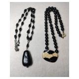 Black beaded necklace