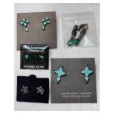 5 pair turquoise earrings
