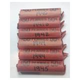 6 rolls wheat penny mixed years