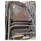 15 Brown Metal folding chairs