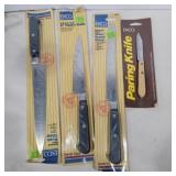 4 ecko knives roast, chefs, bread and paring