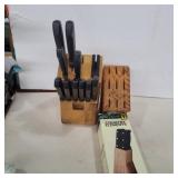 Faberware knife set with block and extra block