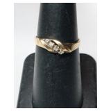 10K clearstone band ring marked 10K YJJ.   size 6.
