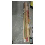 Wooden advertising measurement sticks