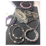 Costume jewelry bracelets beaded braided