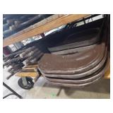 9 Brown Metal folding chairs