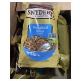 9- 12 oz bags Snyder's unsalted mini pretzels