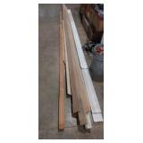 Assortment of trim boards various size widths and