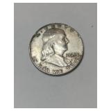 1963  Franklin silver half dollar