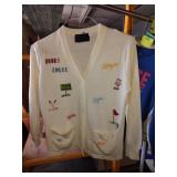 Vintage ladies golf cardigan. Possibly cashmere.