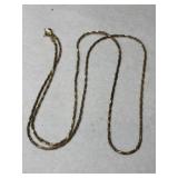 Gold tone silver chain Marked 925.     .160oz