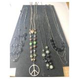Four beaded necklaces