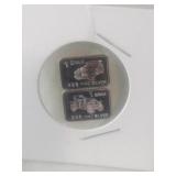 2 1 Gram .999 Fine Silver Bars Each An Antique