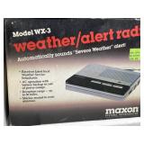 Maxon WX-3 weather alert radio in original box