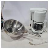 Colander and krups coffeemaker