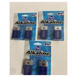 3 packs of 2 9V batteries