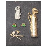 Women's golf jewelry Pin's earrings