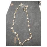 Silver and stone necklace marked DG Mexico 925.