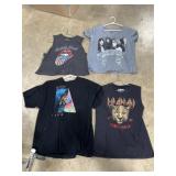 Rock music shirts Def Leppard, Rolling Stones,