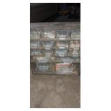 14 compartment bolt organizer with contents