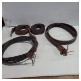 4 leather belts 40in and 42in