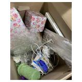 Box lot of mixed items, including box containers,