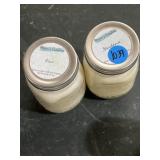 (2) new 16 oz. hand poured soy candles different