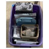 Tote with seat covers, sockets, floor vent, and