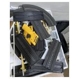 Slot car, track pieces, controllers, and some