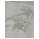 2 glass flower Bud vases