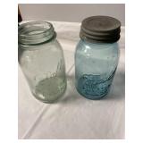 One Aqua Blue Ball Perfect Mason jar number 9