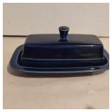 Blue Fiesta butter dish