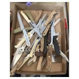 Different sizes cutlery carving knives
