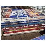 Stack of Quilting project books, patterns