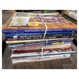Stack of Quilting project books, patterns