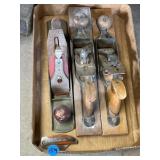 3 hand planes and a pocket box cutter