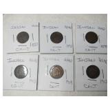 Indian Head pennies 1887-1893 1899 1903 1904 1907
