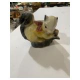 vintage ceramic squirrel planter