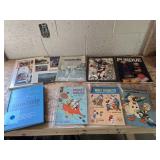 Disney comic books, automobile books, Purdue,