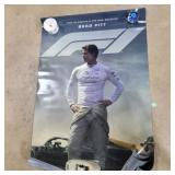 3 'f1' double sided movie posters