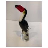 Murano Vetreria Al Faro Tucan bird figurine 7 1/2